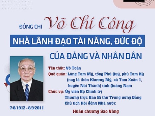 Celebrating 110 years of birth, Comrade Chairman of the State Council Vo Chi Cong (August 7, 1912 - August 7, 2022)