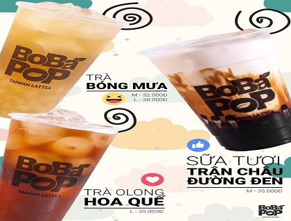 Trà bóng mưa,  sữa tươi trân châu đường đen, trà olong hoa quế