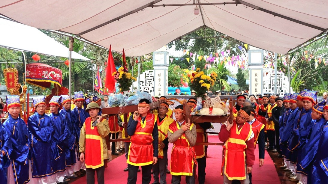 Lễ hội khai đài cầu phúc truyền thống  đình, chùa làng Phương Độ xuân Giáp Thìn 2024