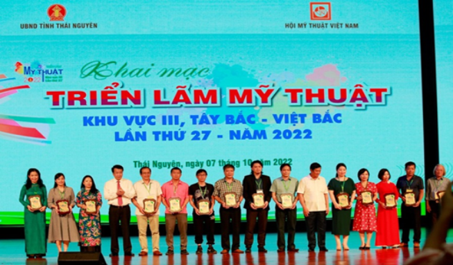 Khai mạc Triển lãm Mỹ thuật khu vực III Tây Bắc - Việt Bắc lần thứ 27, năm 2022 tại Thái Nguyên